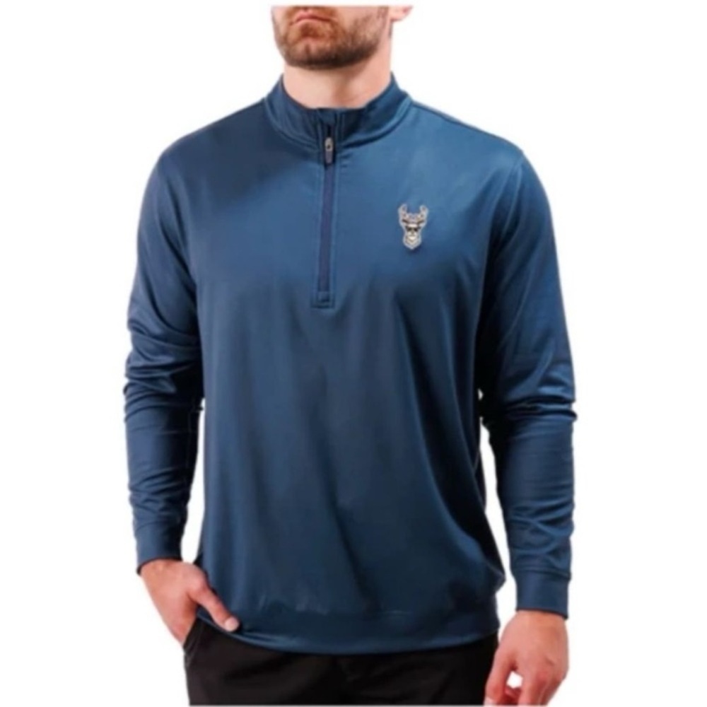 Waggle Men's Navy Quarter-Zip Pullover golf Large NWT - Picture 1 of 7